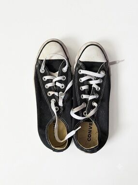 Converse Women’s Black Low-Top Sneakers with White Accents